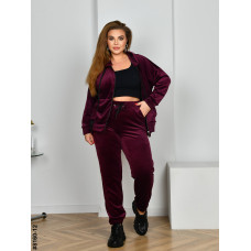 8160-12 Спортивний костюм жіночий на блискавці велюр супербатал (4 од: 54,56.58.60)