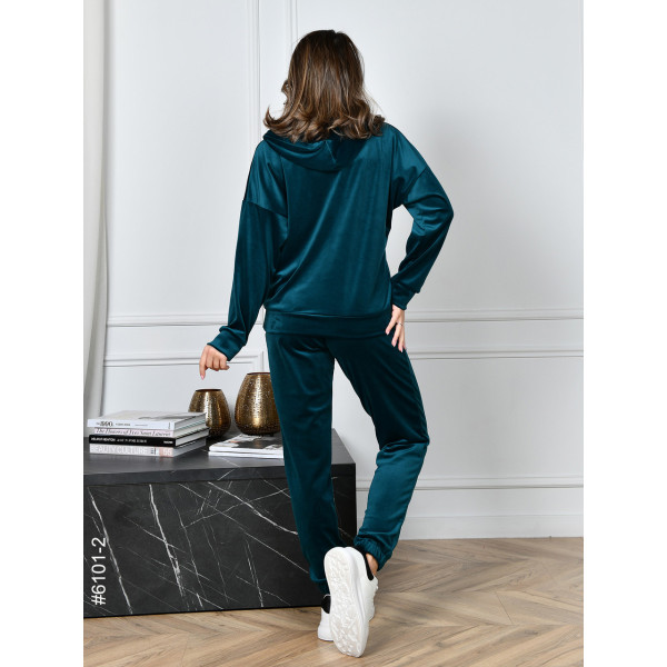6101-2 Спортивний костюм жіночий на блискавці велюр норма (5 од: 44,46,48,50,52)
