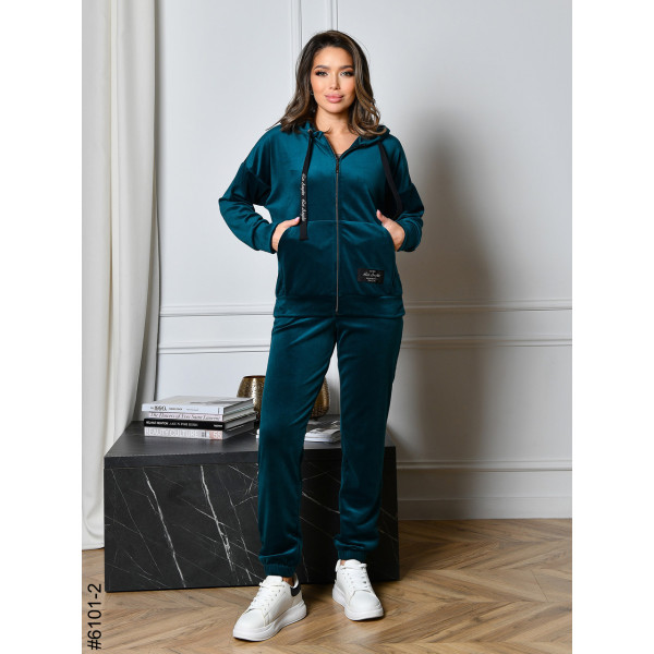 6101-2 Спортивний костюм жіночий на блискавці велюр норма (5 од: 44,46,48,50,52)