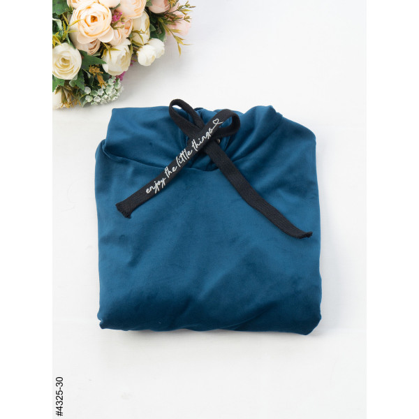 4325-30 Худі жіночий велюр напівбатал (розмір 52-54 | універсальний)