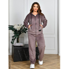 8327-9 Спортивний костюм жіночий на блискавці велюр напівбатал (4 од: 48,50,52,54)