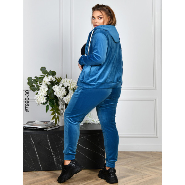 7990-30 Спортивний костюм жіночий на блискавці велюр супербатал (4 од: 54,56.58.60)