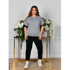 9310-33 Спортивний костюм жіночий двунитка напівбатал (4 од: 48,50,52,54)