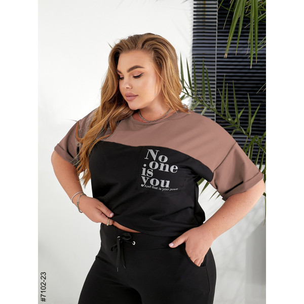 7102-23 Спортивний костюм жіночий двунитка батал (5 од: 52,54,56,58,60)