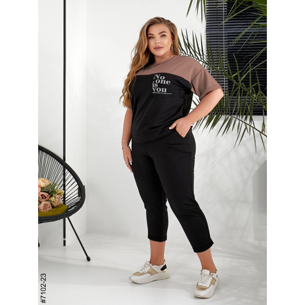 7102-23 Спортивний костюм жіночий двунитка батал (5 од: 52,54,56,58,60)