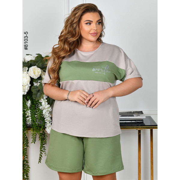 8103-5 Спортивний костюм жіночий двонитка батал (4 од: 54,56,58,60)