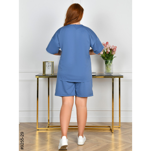 9255-29 Спортивний костюм жіночий двонитка напівбатал (4 од: 48,50,52,54)