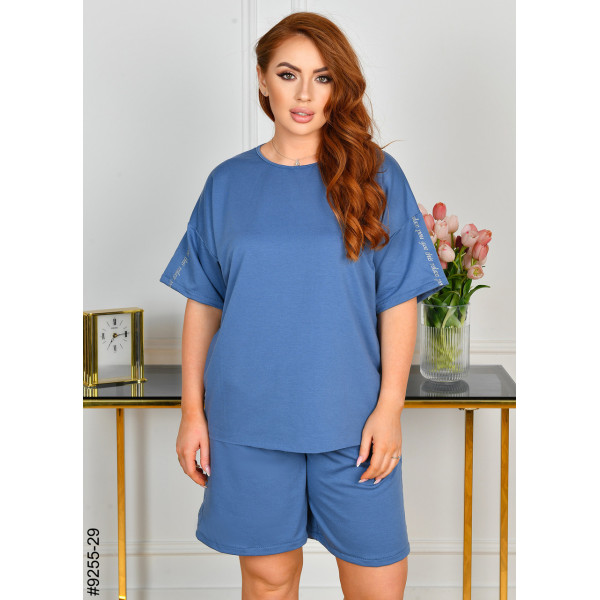 9255-29 Спортивний костюм жіночий двонитка напівбатал (4 од: 48,50,52,54)