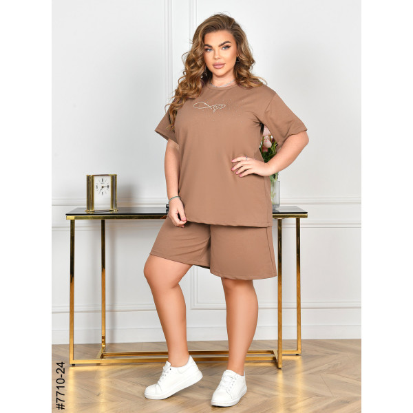 7710-24 Спортивний костюм жіночий турецька двонитка батал (3 од: 54,56,58)