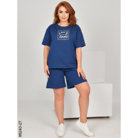 8240-27 Спортивний костюм жіночий турецька двонитка напівбатал (3 од: 48,50,52)