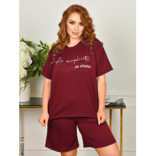 6420-13 Спортивний костюм жіночий двонитка напівбатал (3 од: 48,50,50)