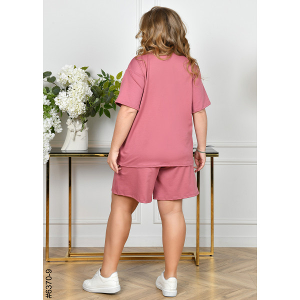 6370-9 Спортивний костюм жіночий двонитка батал (3 од: 54,56,58)