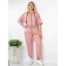 9789-8 Спортивний костюм жіночий на блискавці двунитка батал (4 од: 50,52,54,56)