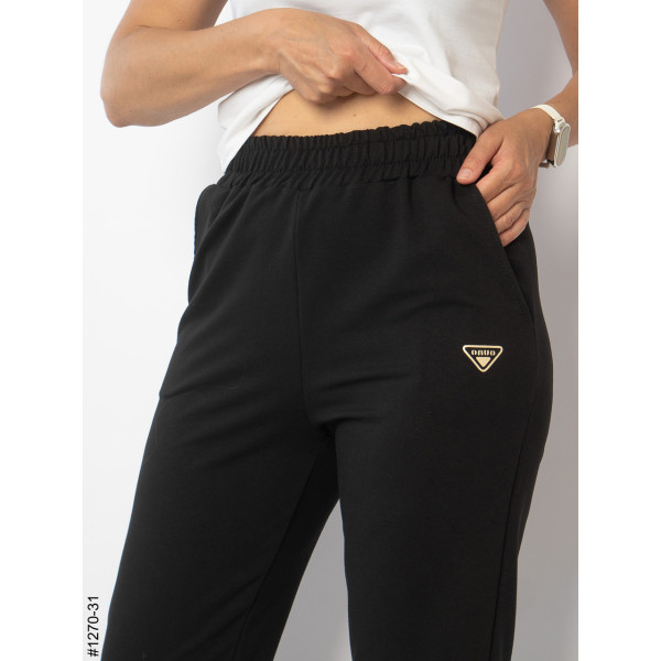 1270-31 Спортивні штани жіночі турецька двунитка напівбатал (4 од: 50,52,54,56)