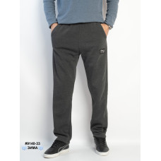 9140-33 Спортивні штани чоловічі прямі тринитка на флісі напівбатал (5 од: 50,52,54,56,58)