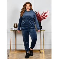 7960-27 Спортивний костюм жіночий на блискавці велюр супербатал (3 ед: 54-56,56-58,58-60)