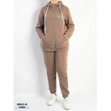 8822-22 Спортивний костюм жіночий на блискавці тринитка на флісі напівбатал (3 од: 48,50,52)