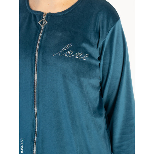 3540-50 Халат жіночий на блискавці напівбатал (3 од: 48,50,52)