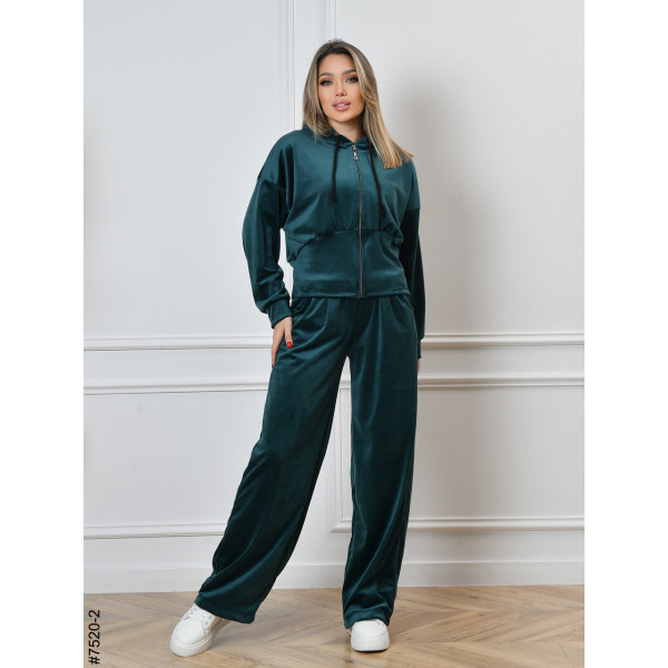 7520-2 Спортивний костюм жіночий на блискавці велюр норма (4 од: 44,46,48,50)