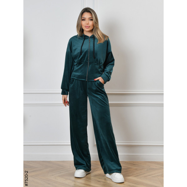 7520-2 Спортивний костюм жіночий на блискавці велюр норма (4 од: 44,46,48,50)