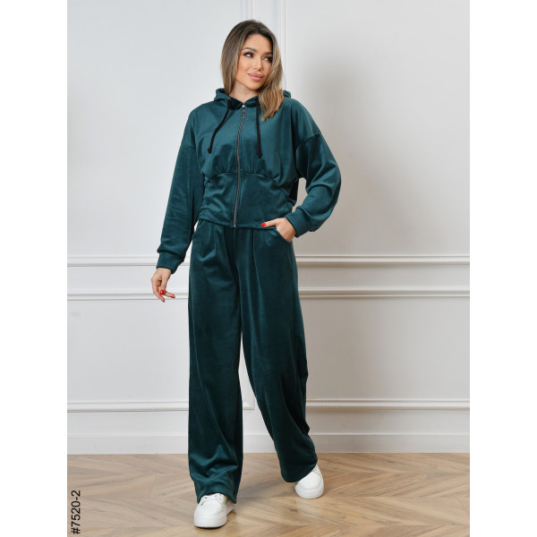 7520-2 Спортивний костюм жіночий на блискавці велюр норма (4 од: 44,46,48,50)
