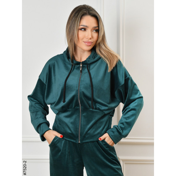 7520-2 Спортивний костюм жіночий на блискавці велюр норма (4 од: 44,46,48,50)