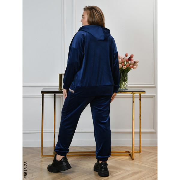 8513-28 Спортивний костюм жіночий на блискавці велюр батал (4 од: 56,58,60,62)