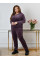 3620-21 Спортивний костюм жіночий на блискавці велюр батал (3 од: 54,56,58)
