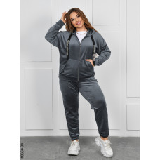 8668-34 Спортивний костюм жіночий на блискавці велюр батал (4 од: 54,56,58,60)