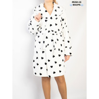 9264-35 Халат жіночий на запах махра напівбатал (3 од: 44-46,48-50,52-54)