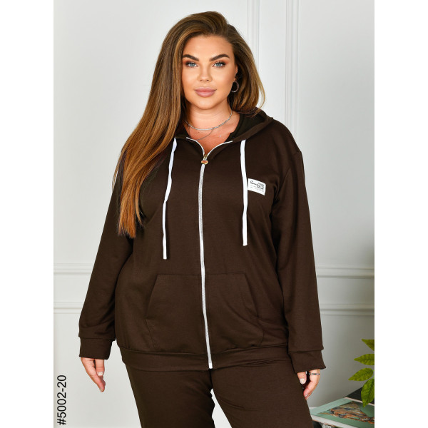 5002-20 Спортивний костюм жіночий двонитка на блискавці батал (4 од: 50,52,54,56)