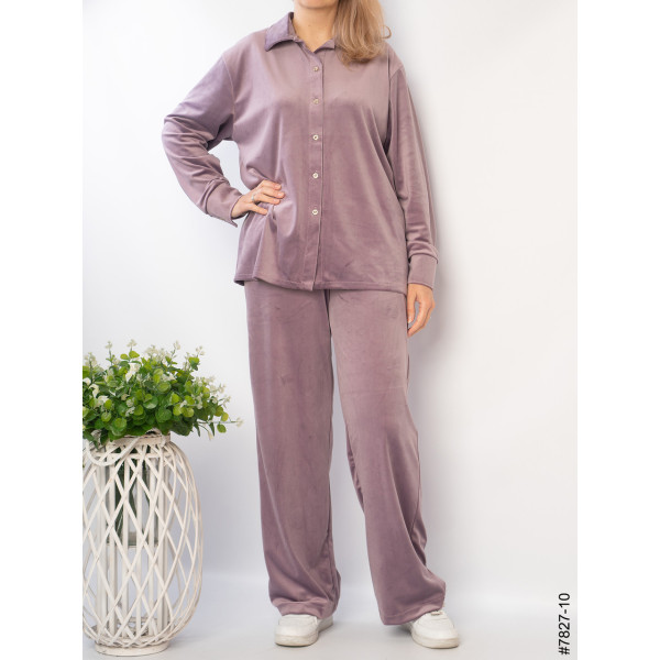 7827-10 Костюм жіночий велюр (4 од: 44,46,48,50)