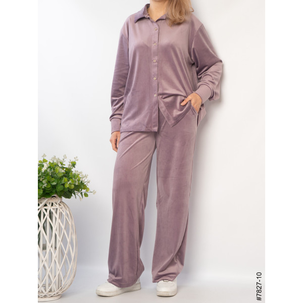 7827-10 Костюм жіночий велюр (4 од: 44,46,48,50)