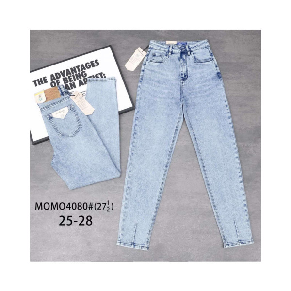 4080 # блакитні жіночі джинси мом (VINDASION, стрейчові, 6 од. розміри норма: 25-28, повторюються) видача наступного дня