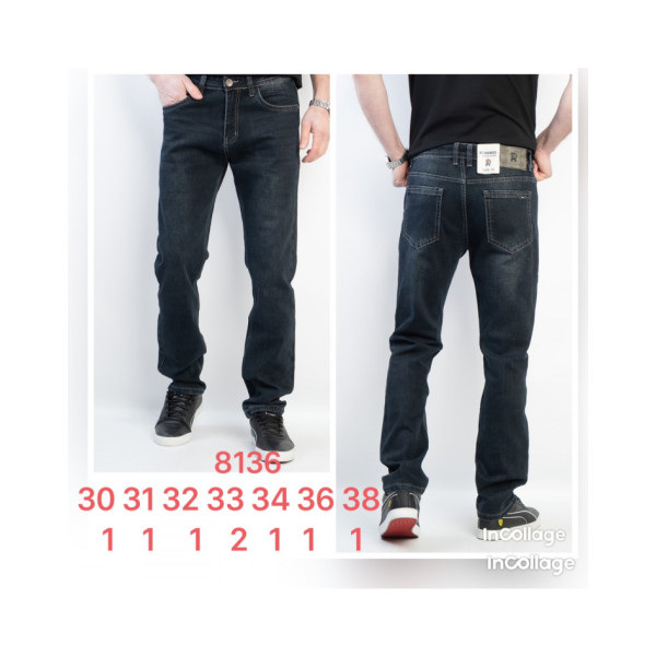 8136 # темно-серые мужские джинсы (RTROOSS, стрейч, 8 ед. размеры норма: 30. 31. 32. 33. 33. 34. 36. 38) выдача на следующий день