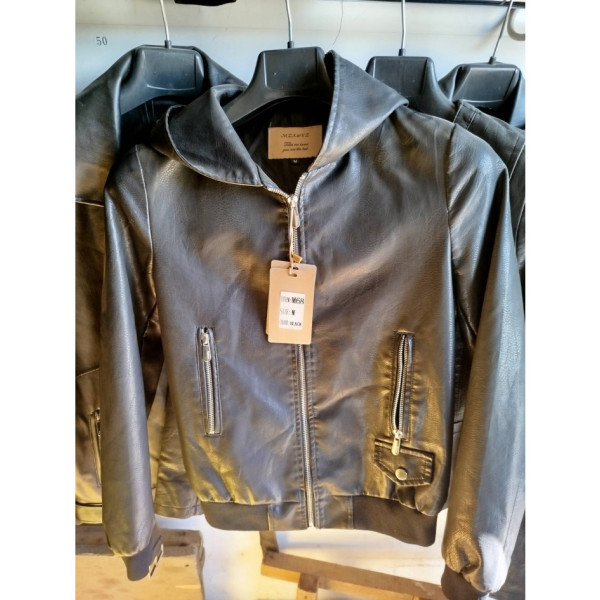 0068* черная женская куртка (экокожа, 7 ед. размеры норма: S. M. L. XL. 2XL. 3XL. 4XL) выдача на следующий день