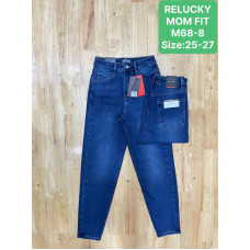 0068-8* сині жіночі стрейчові джинси мом (Relucky, 6 од., розміри норма: 25-27) видача наступного дня