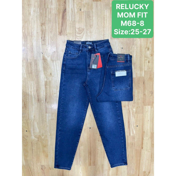 0068-8* сині жіночі стрейчові джинси мом (Relucky, 6 од., розміри норма: 25-27) видача наступного дня