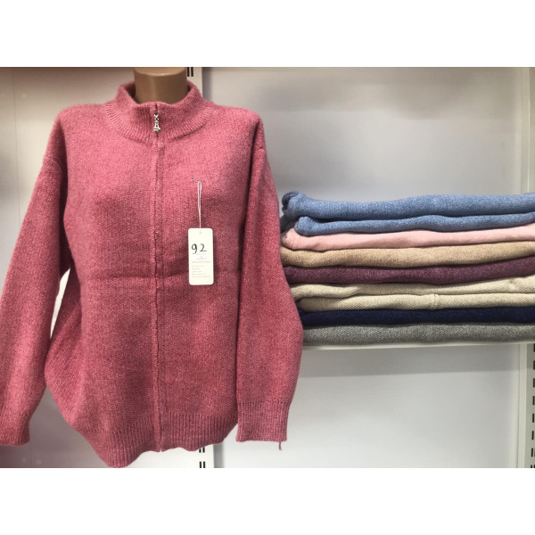 0092-99 мікс забарвлень жіноча кофта (10 од. універсальний батальний розмір: 52-56)