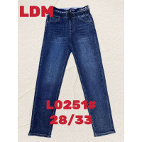 0251 # синие женские джинсы (LDM, 6 ед. размеры полубатал: 28. 29. 30. 31. 32. 33) выдача на следующий день