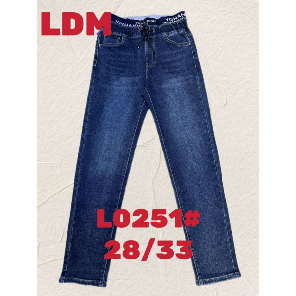 0251 # синие женские джинсы (LDM, 6 ед. размеры полубатал: 28. 29. 30. 31. 32. 33) выдача на следующий день