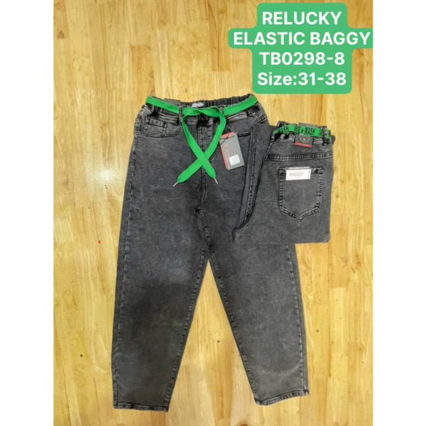 0298-8* сірі жіночі стрейчові джинси баггі (Relucky, 6 од., розміри батал: 31-38) видача наступного дня