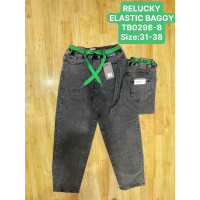 0298-8* сірі жіночі стрейчові джинси баггі (Relucky, 6 од., розміри батал: 31-38) видача наступного дня