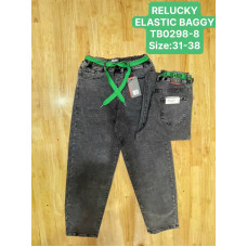 0298-8* сірі жіночі стрейчові джинси баггі (Relucky, 6 од., розміри батал: 31-38) видача наступного дня