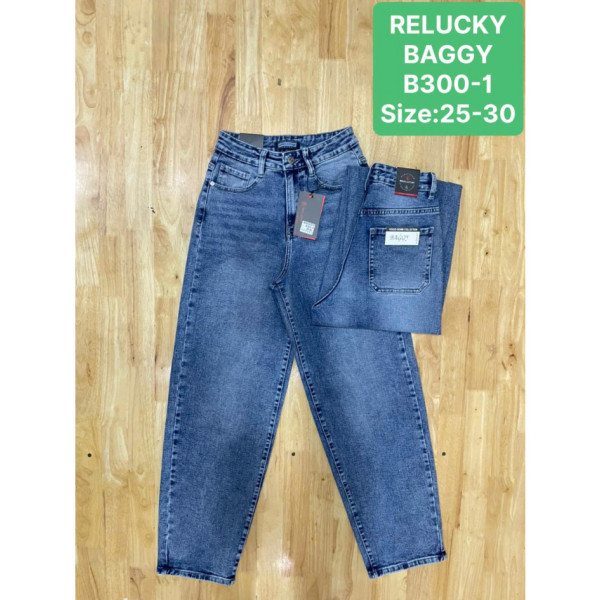 0300# сині жіночі джинси баггі (6 од., розміри норма: 25-30) видача наступного дня