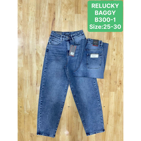 0300# сині жіночі джинси баггі (6 од., розміри норма: 25-30) видача наступного дня
