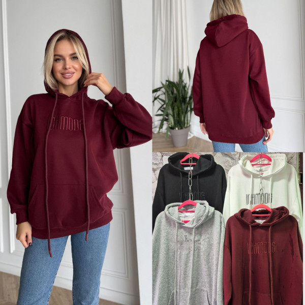 0439-99* мікс кольорів жіночий худі, тринитка (5 од., розміри норма: 42-50 оверсайз) видача наступного дня