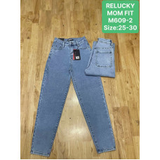 0609-2# блакитні жіночі джинси мом (Relucky, 6 од., розміри норма: 25-30) видача наступного дня