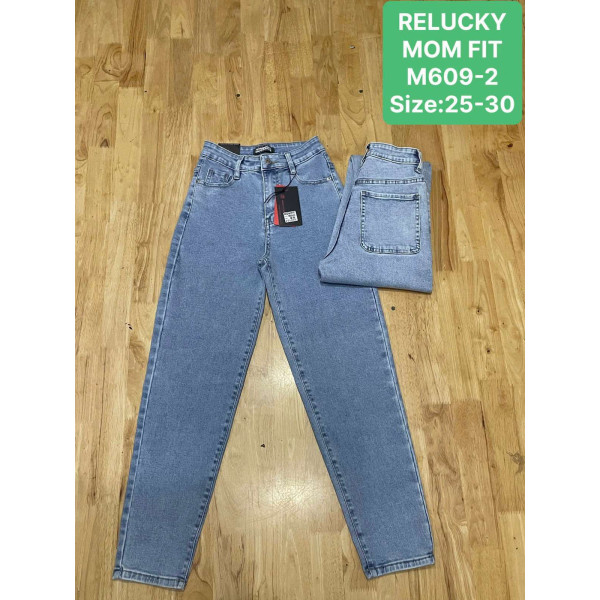 0609-2# блакитні жіночі джинси мом (Relucky, 6 од., розміри норма: 25-30) видача наступного дня
