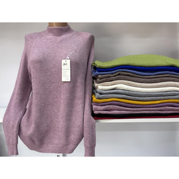 0802 * мікс кольорів жіночий светр (15 од., розміри напівбатал: 52) видача наступного дня